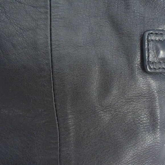 Large Calvin Klein Black Leather Tote Handbag Gently Used VG Condition - Picture 8 of 16